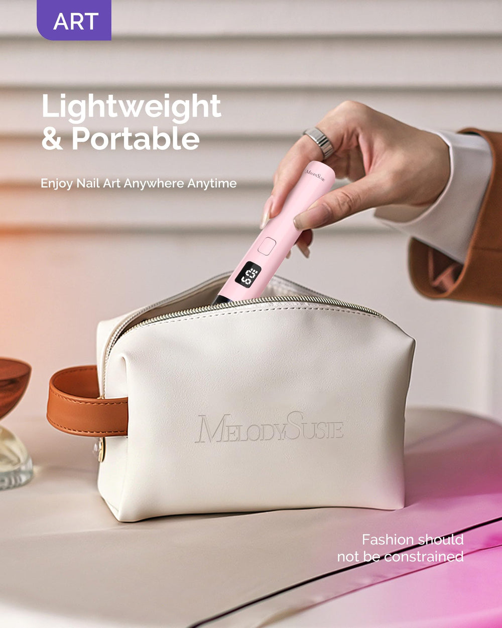 MelodySusie compact design with 450mAh battery for long use.