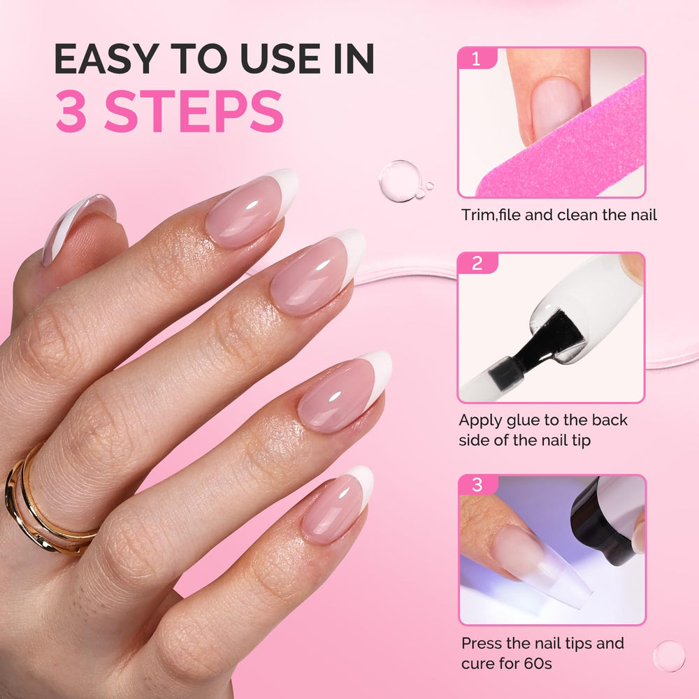 MelodySusie compatibilidad universal funciona con uñas naturales y extensiones.