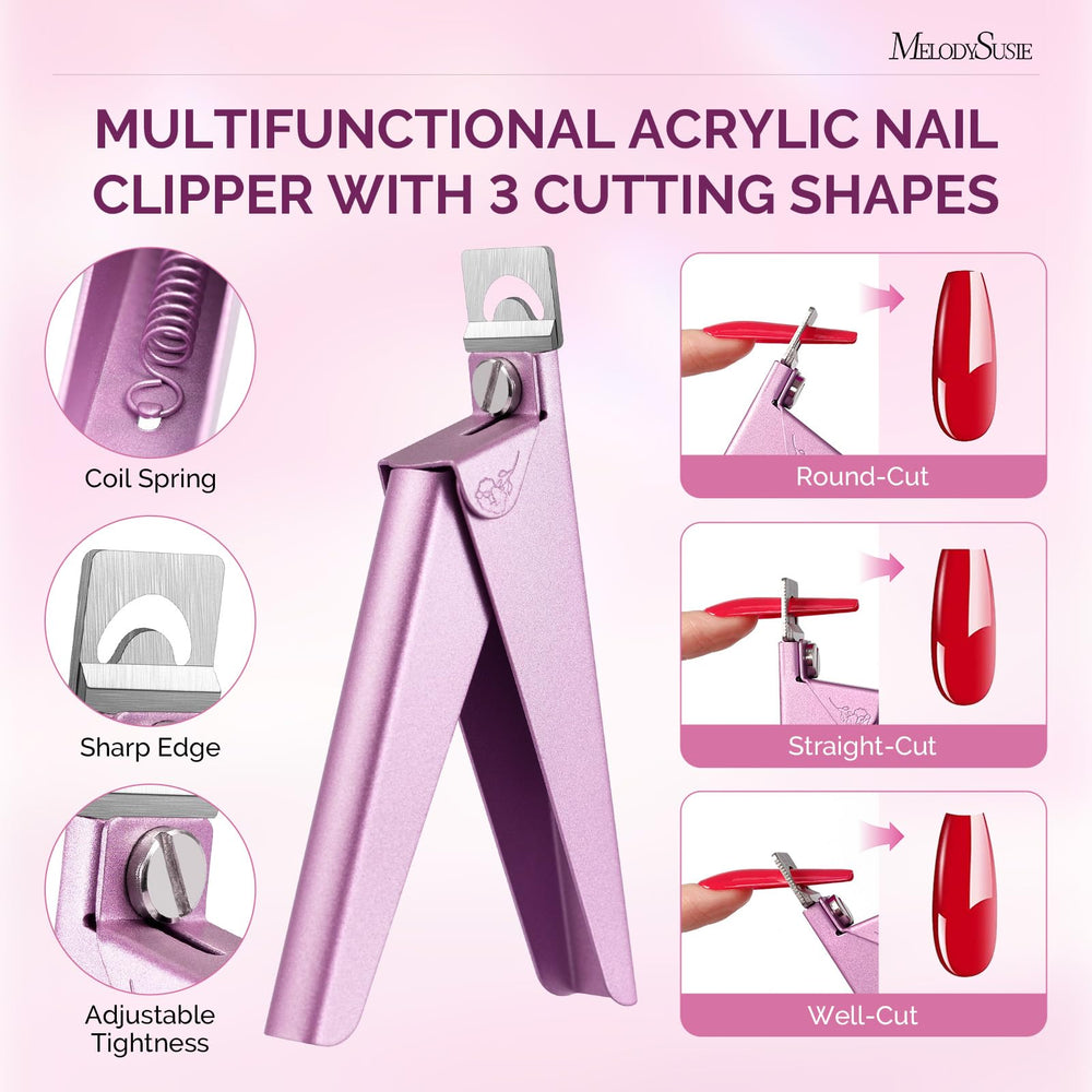 MelodySusie cortador de uñas acrílicas con filo afilado para un corte preciso.