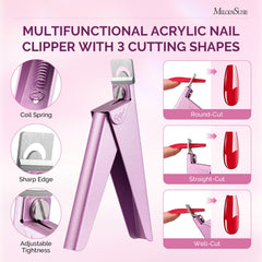 MelodySusie cortador de uñas acrílicas con filo afilado para un corte preciso.