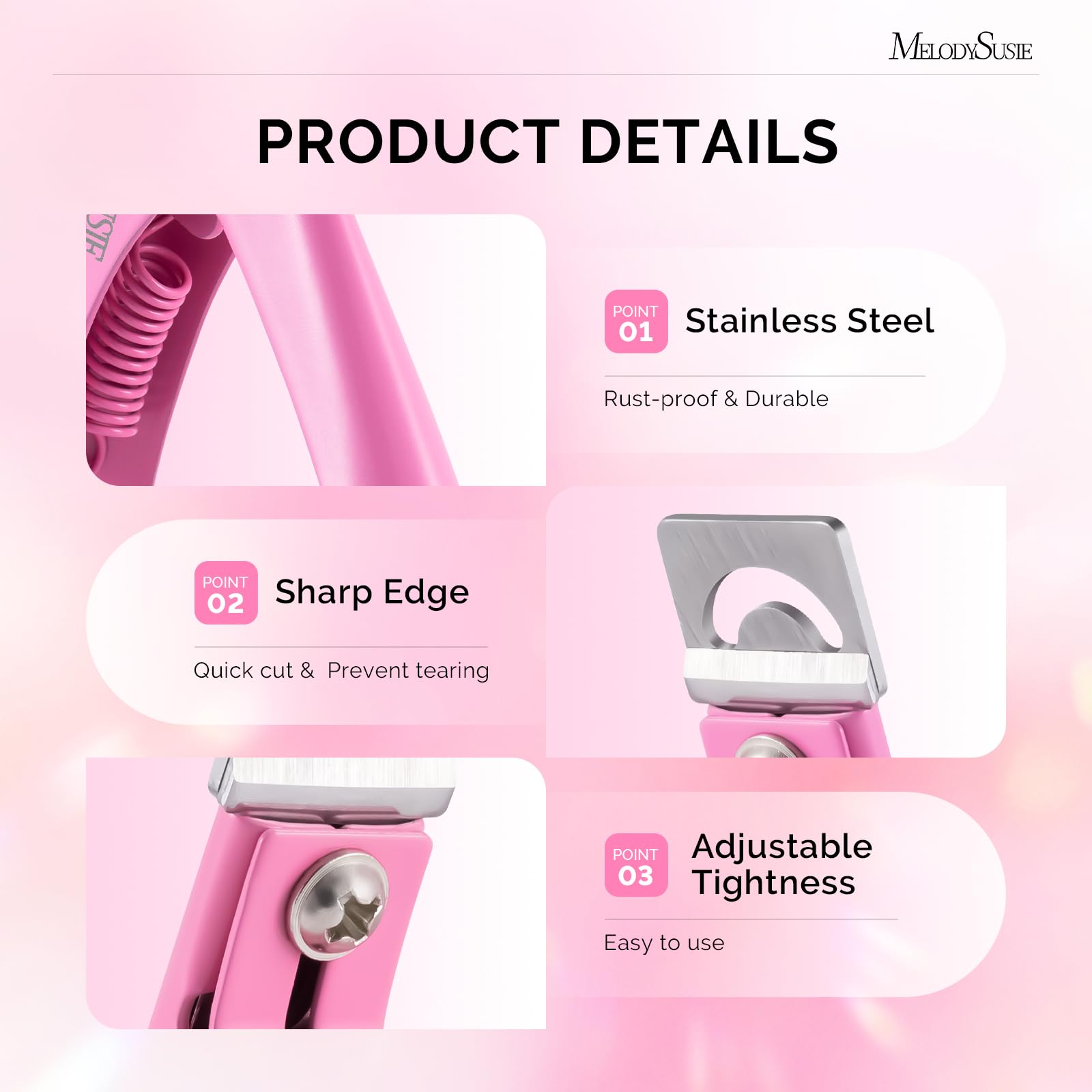 MelodySusie afilado preciso para cortar uñas con menor esfuerzo
