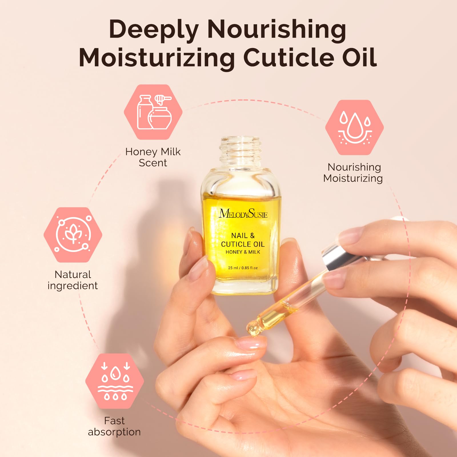 Crema exfoliante para cutículas prepara la piel para el aceite