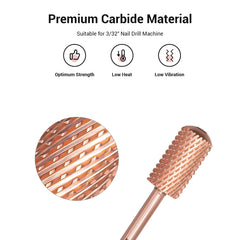 MelodySusie cross teeth design drill bit for faster gel surface shaping.