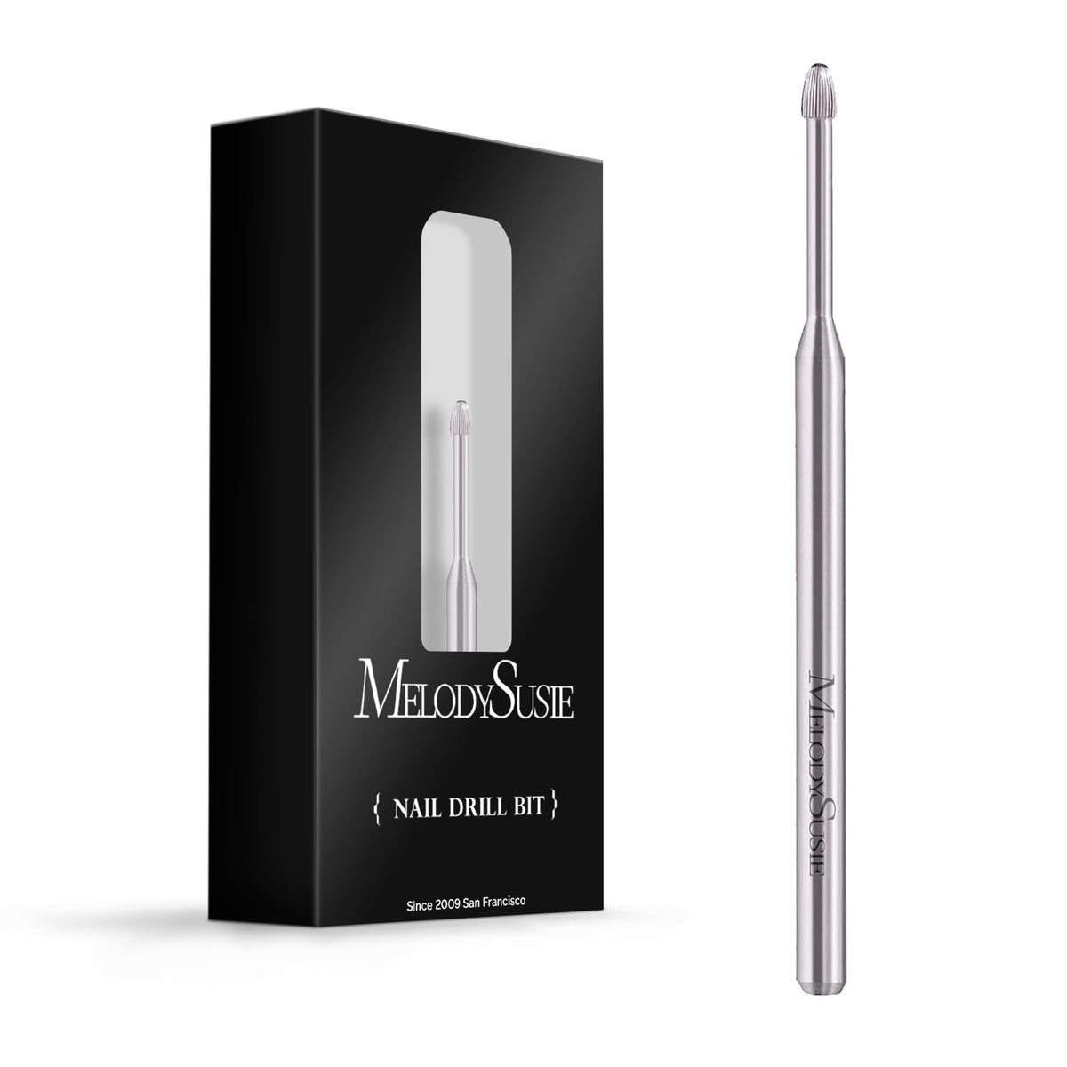 MelodySusie cuticle cleaner drill bit, fine grit, for precise cuticle prep.