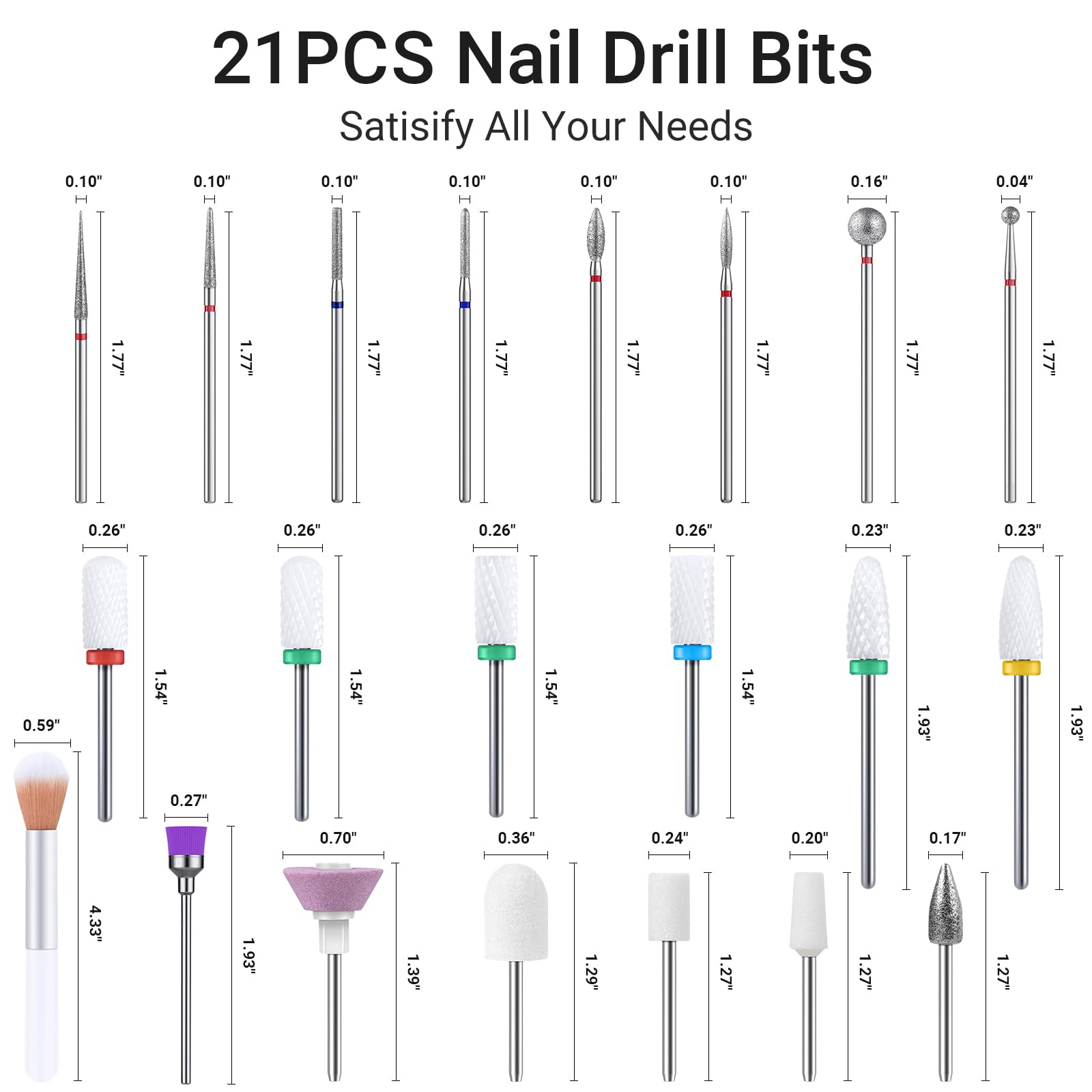MelodySusie cuticle removal bits for safe dead skin prep.