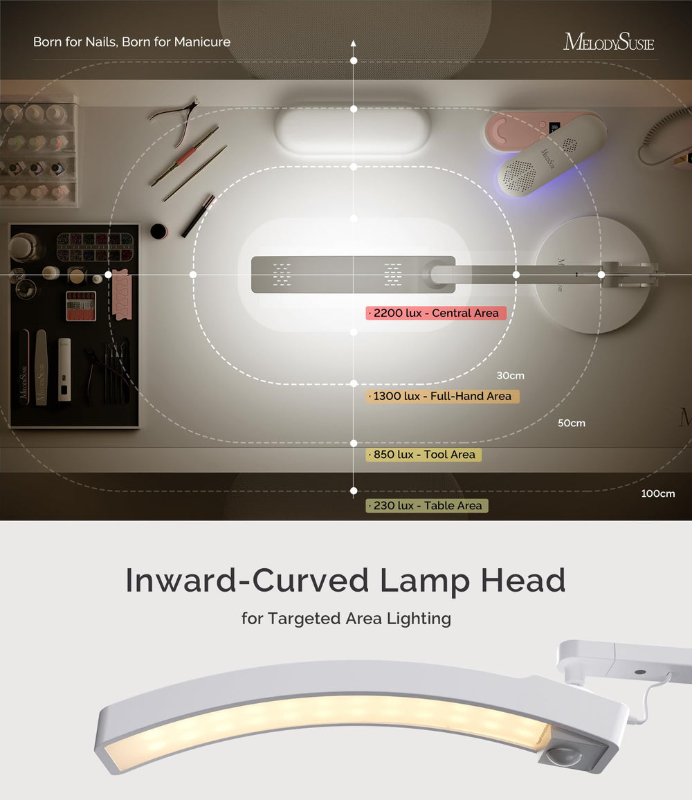 MelodySusie dimmable brightness helps tailor light for gel nails