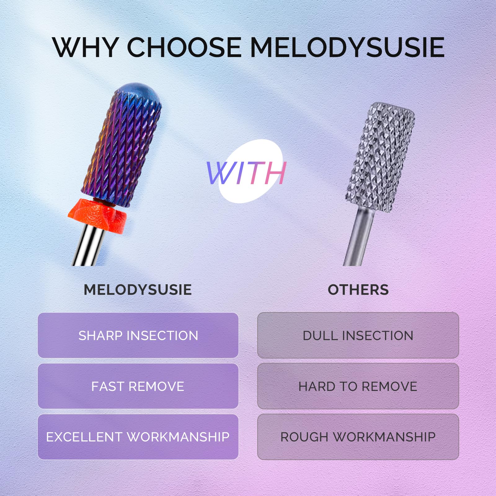 MelodySusie dip powder gel prep bit for smooth finishes