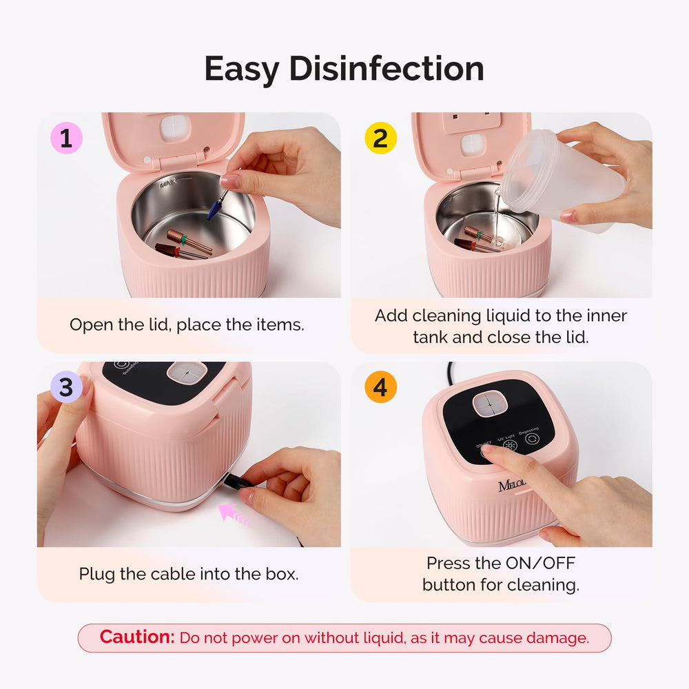 MelodySusie DL-160 6 oz capacity enabling 360 degree tool cleaning