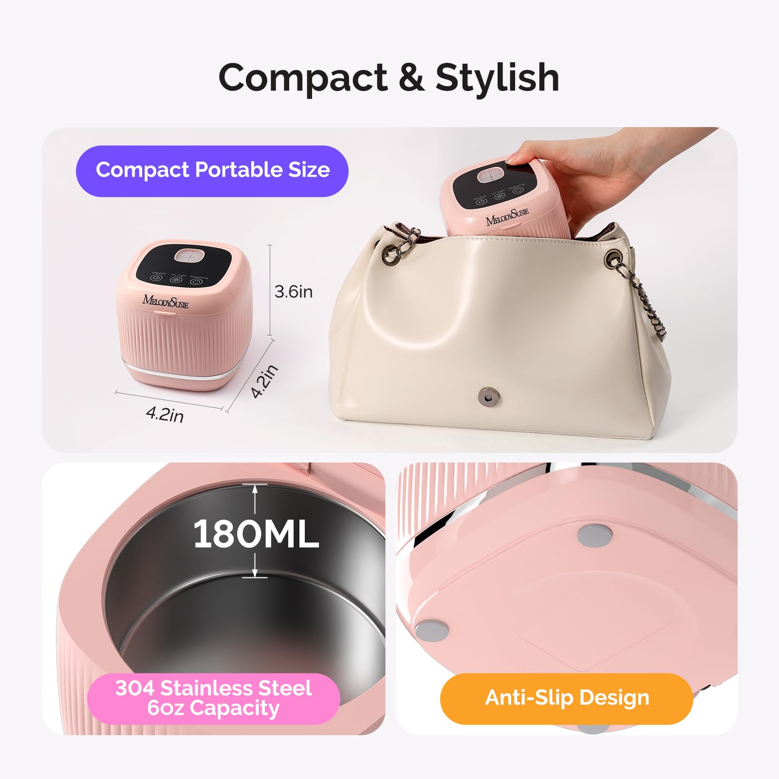 MelodySusie DL-160 jewelry cleaning capability for rings and necklaces