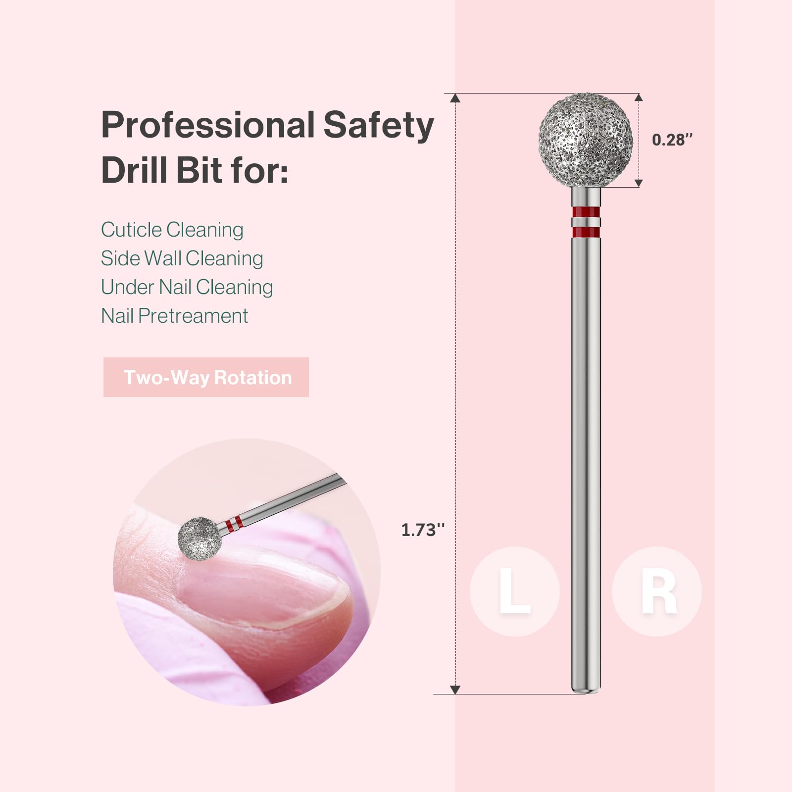 MelodySusie dual-direction design suits both left and right-handed nail techs.