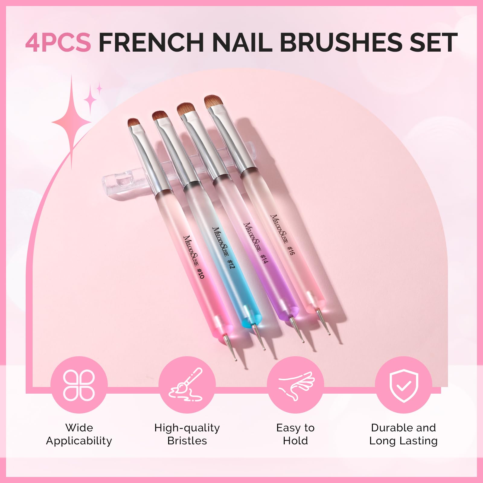 MelodySusie dual-ended nail dotting pen enables precise lines and dots.