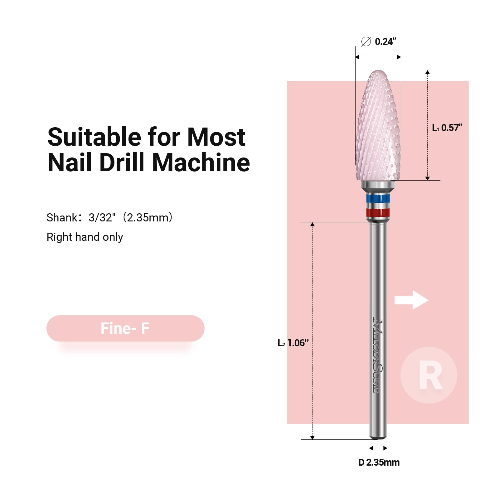 MelodySusie easy clean ceramic bit resists buildup for hygiene