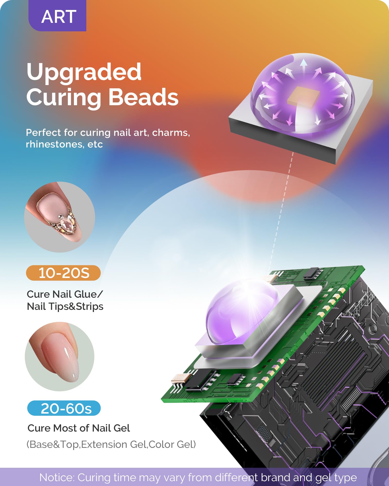 MelodySusie eye-protective cover reduces UV exposure during curing.