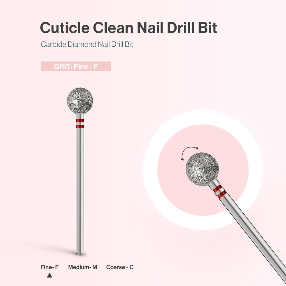 MelodySusie fine grit ball tip delivers gentle cuticle cleaning with minimal skin irritation.