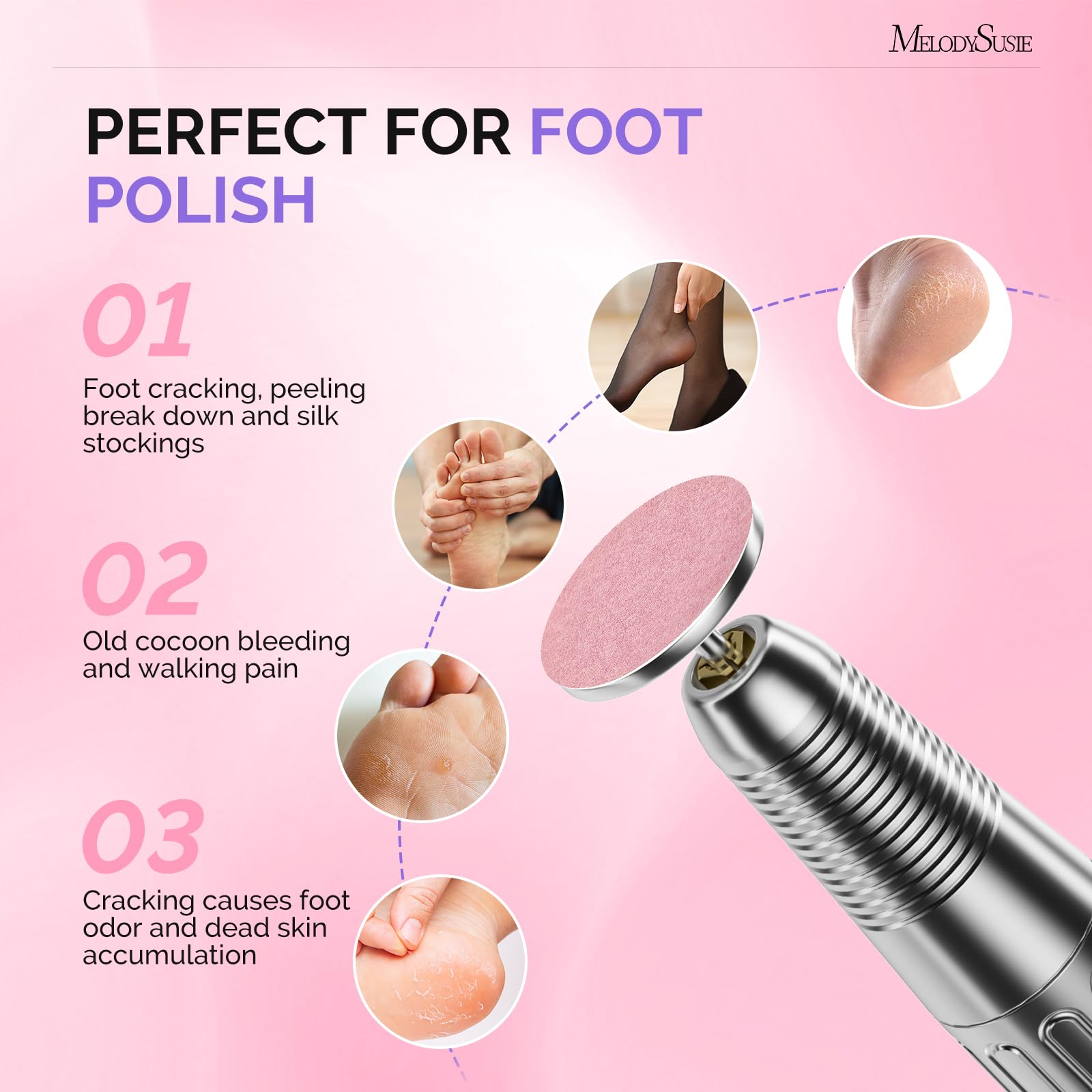 MelodySusie durable discs aid safe skin smoothing on feet.