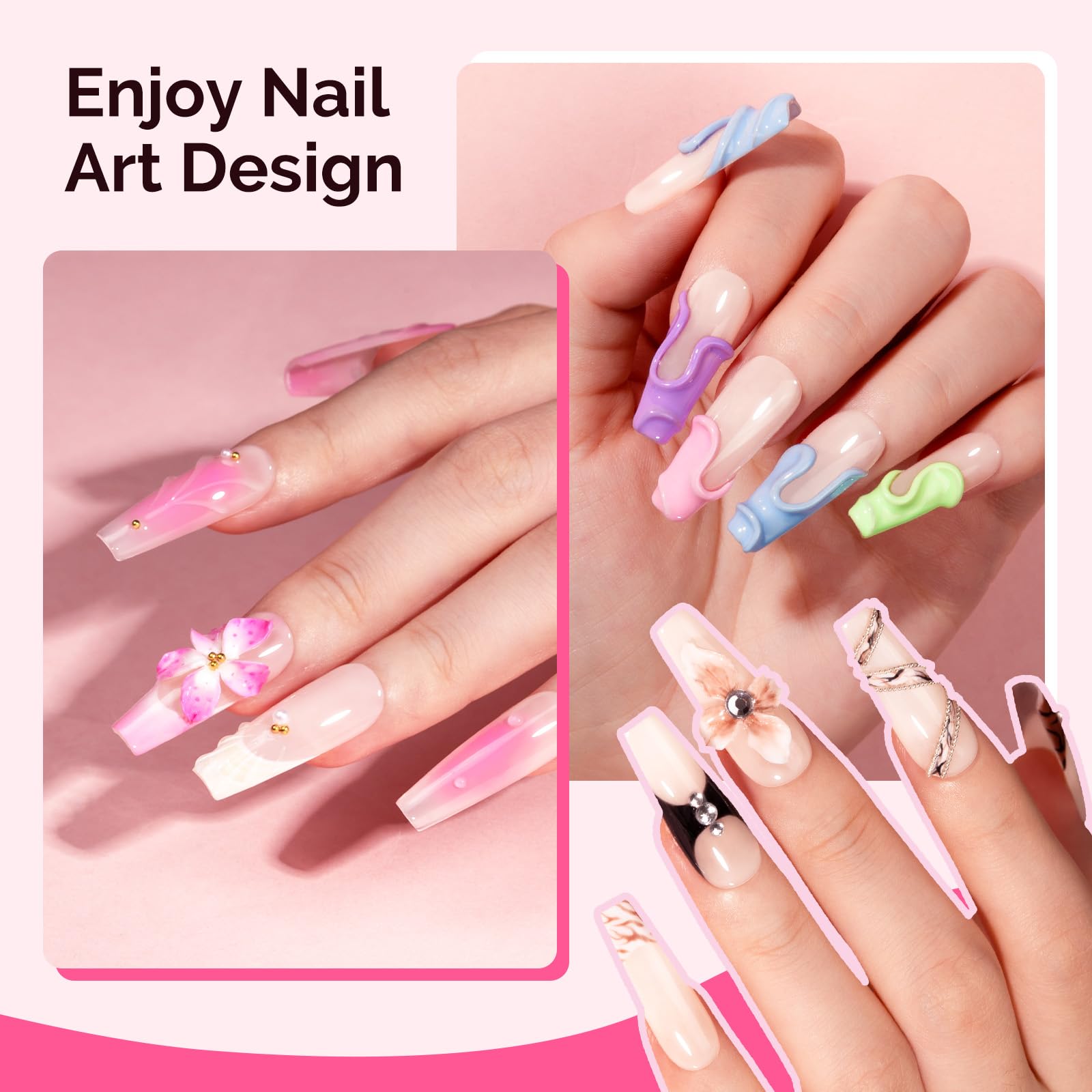 MelodySusie gel builder extensiones uñas, acabado claro y duradero