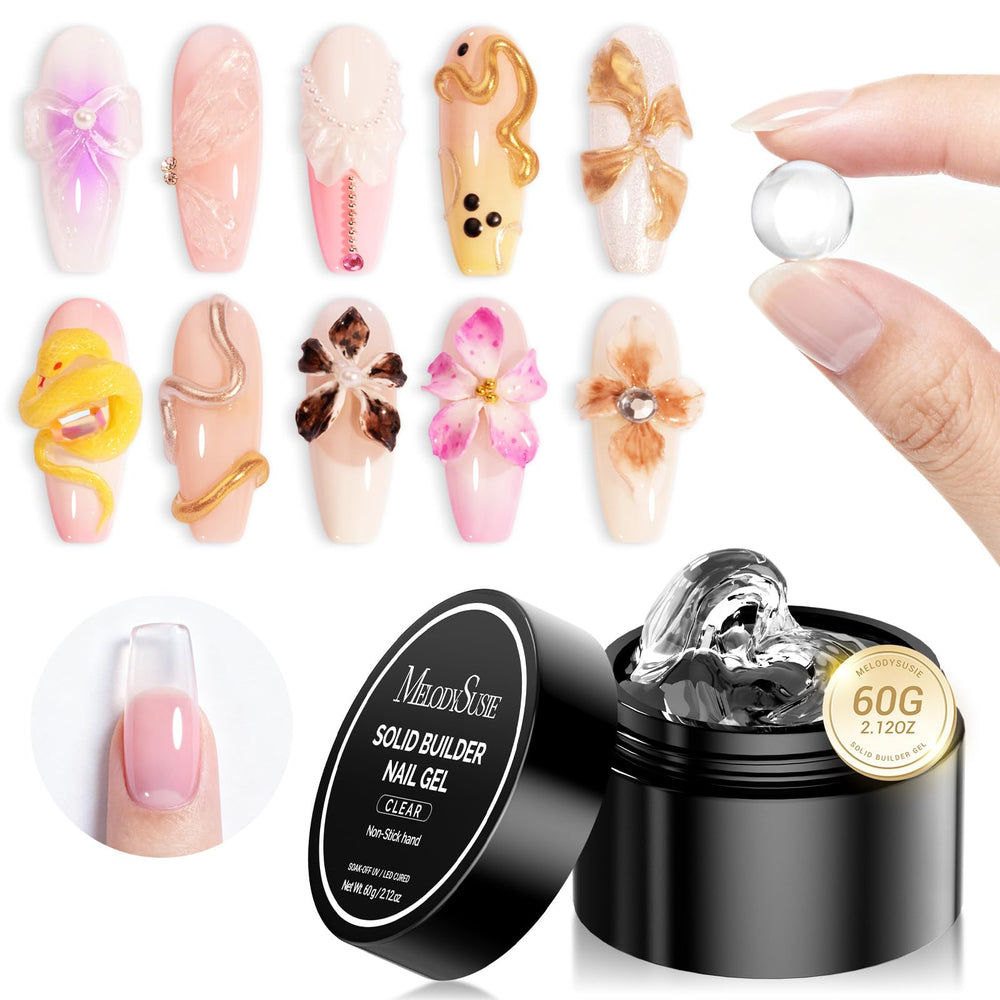 MelodySusie gel sólido builder 60ml para extender uñas con textura estable