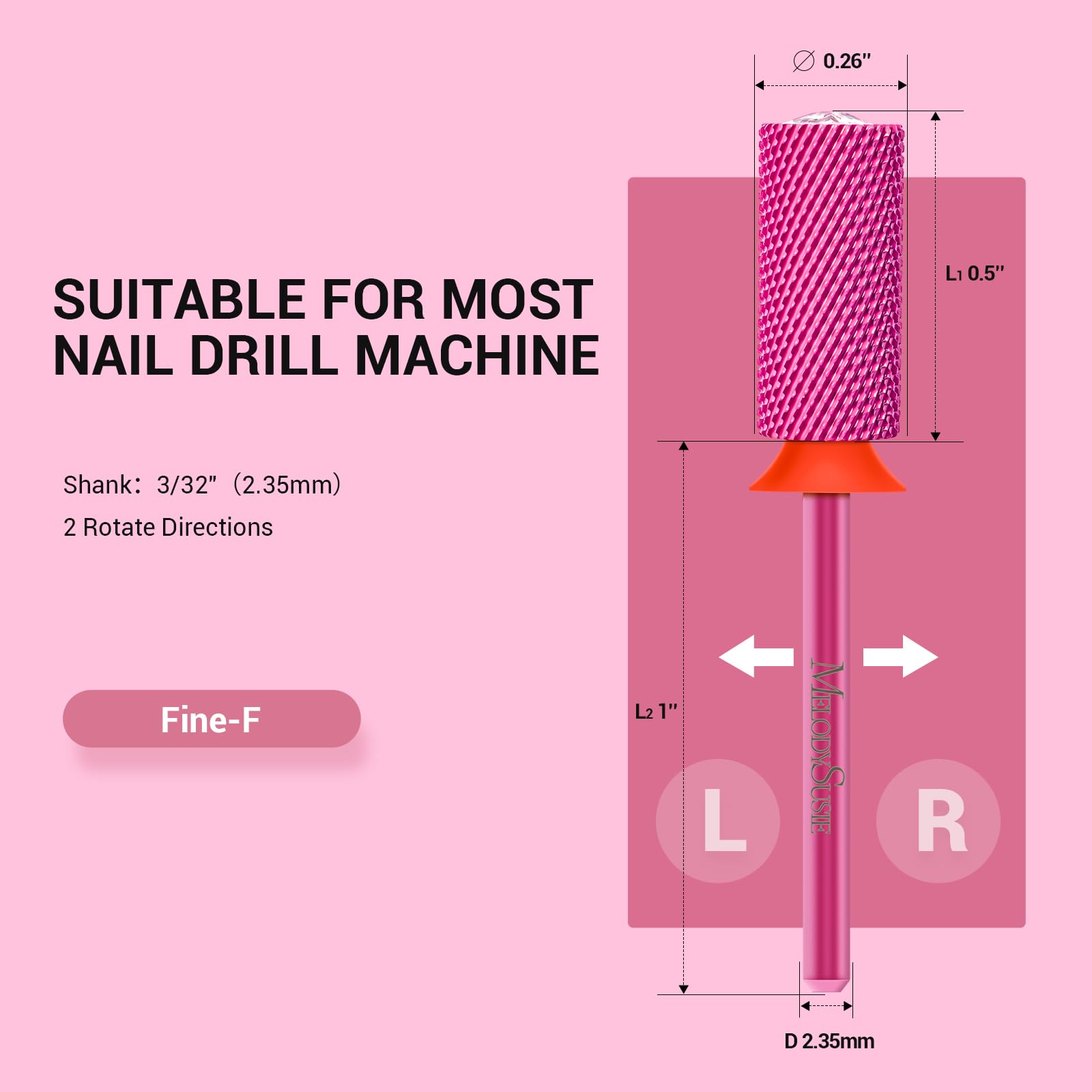 MelodySusie high-precision bit provides low vibration and low noise during use.