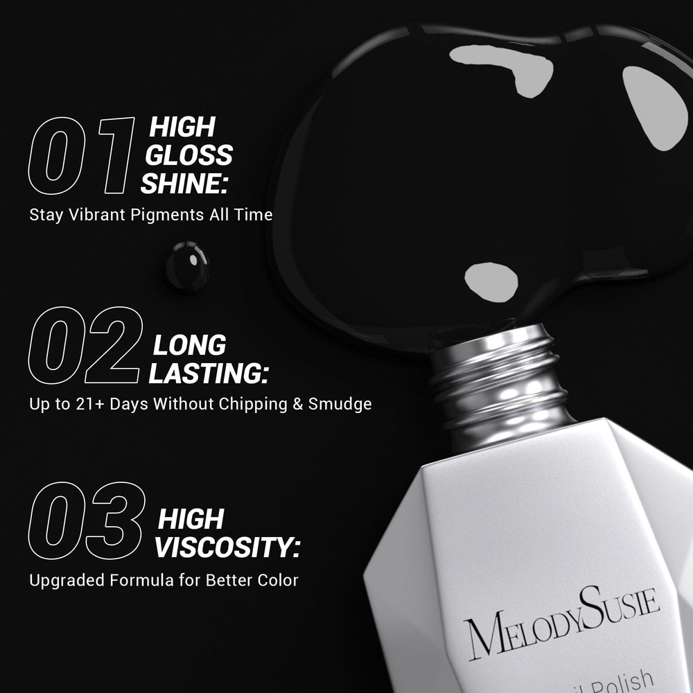 MelodySusie thick gel offers high saturation and glossy finish for lasting color