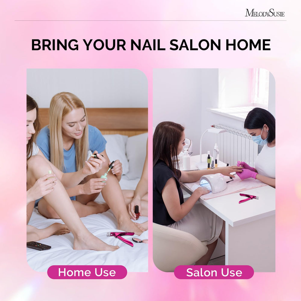 MelodySusie home salon nail art clipper demonstrating a complete DIY manicure kit