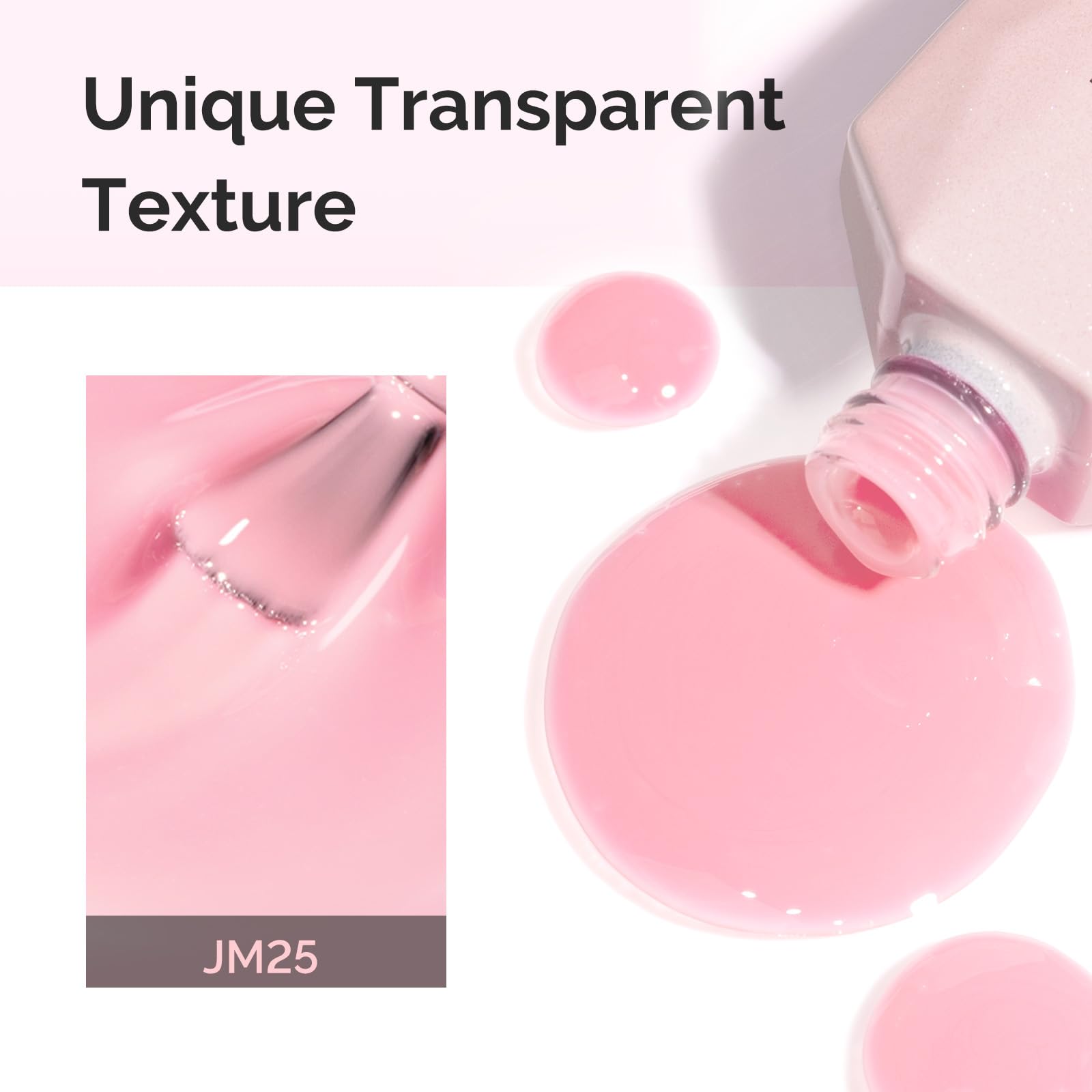 MelodySusie Jeweliver jelly pink layering example for customizable manicure.