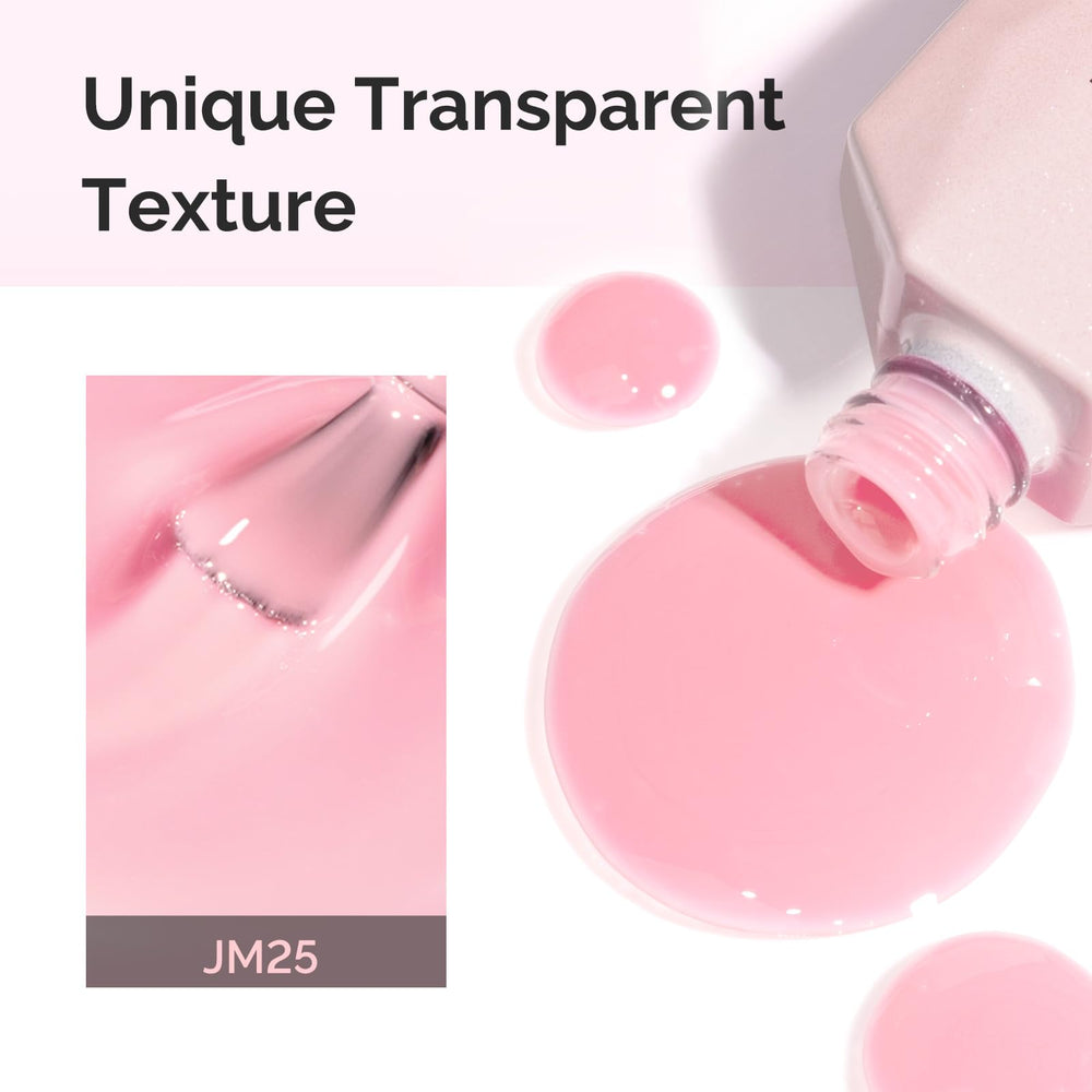 MelodySusie Jeweliver jelly pink layering example for customizable manicure.