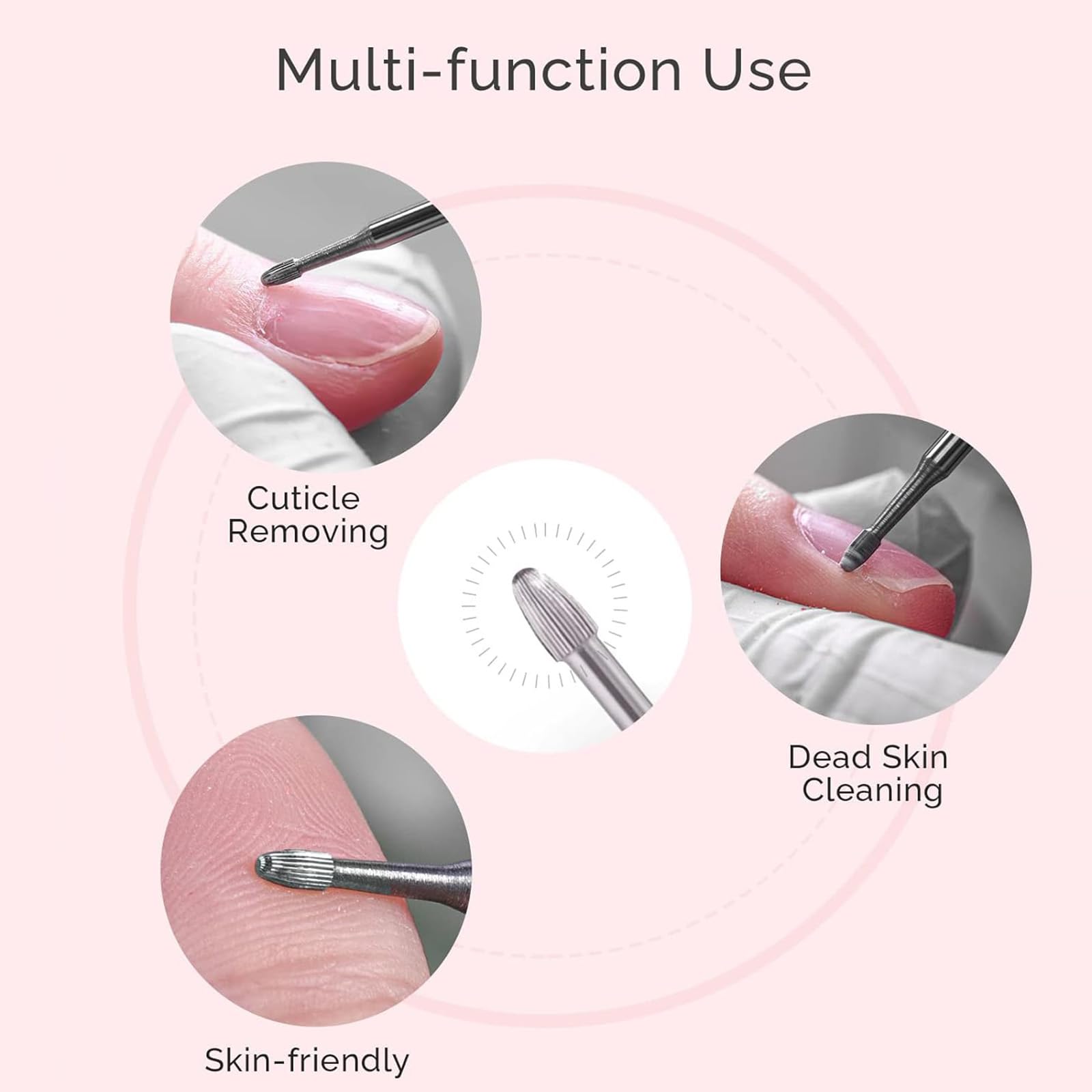MelodySusie nail drill bit for left or right-handed use