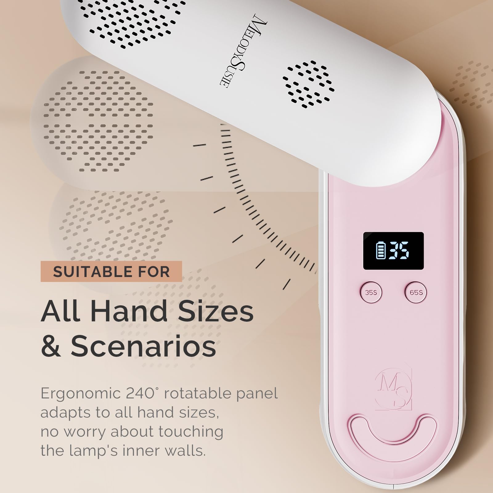 MelodySusie lightweight design ideal for home use and on-the-go manicures.