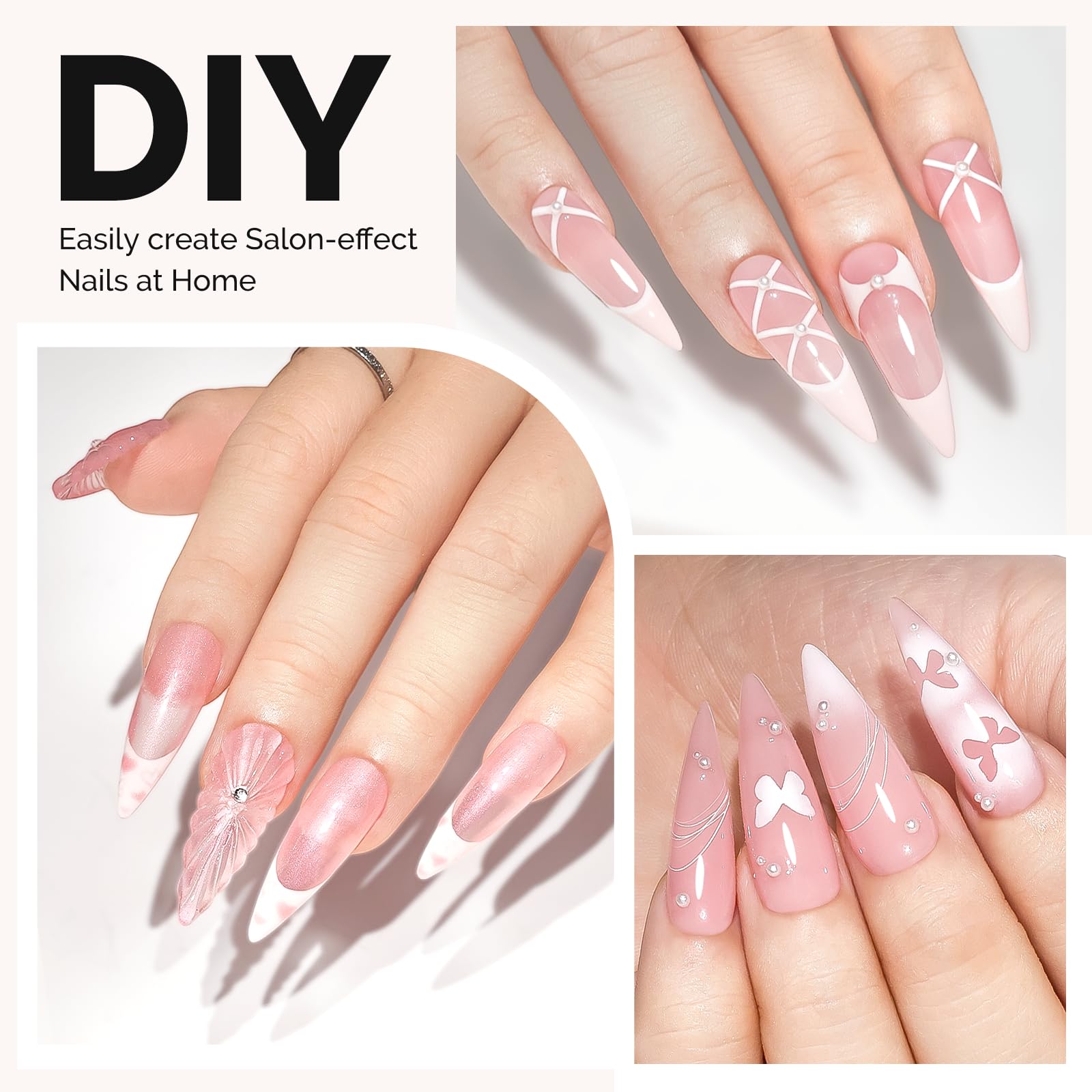 Long lasting manicure potential for home or pro use