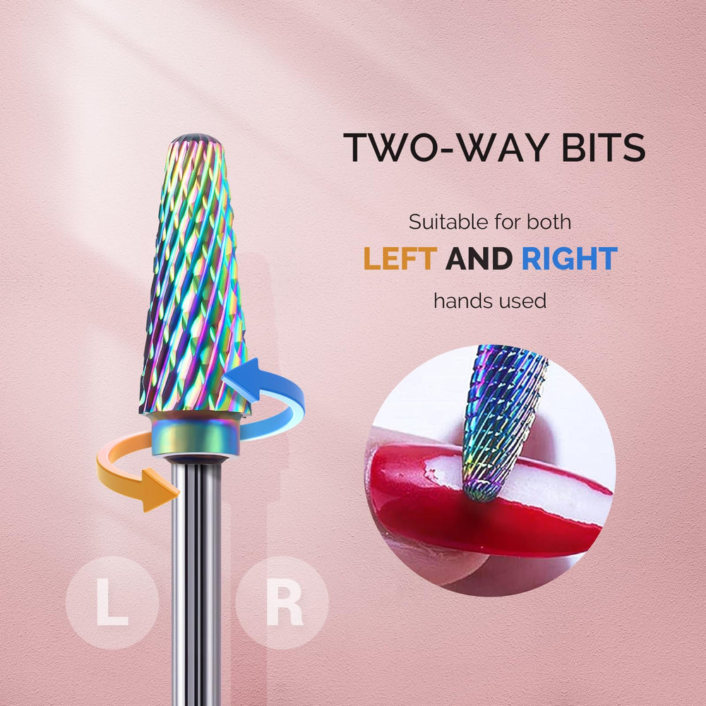 MelodySusie low-heat bits minimize warmth during nail prep and shaping.