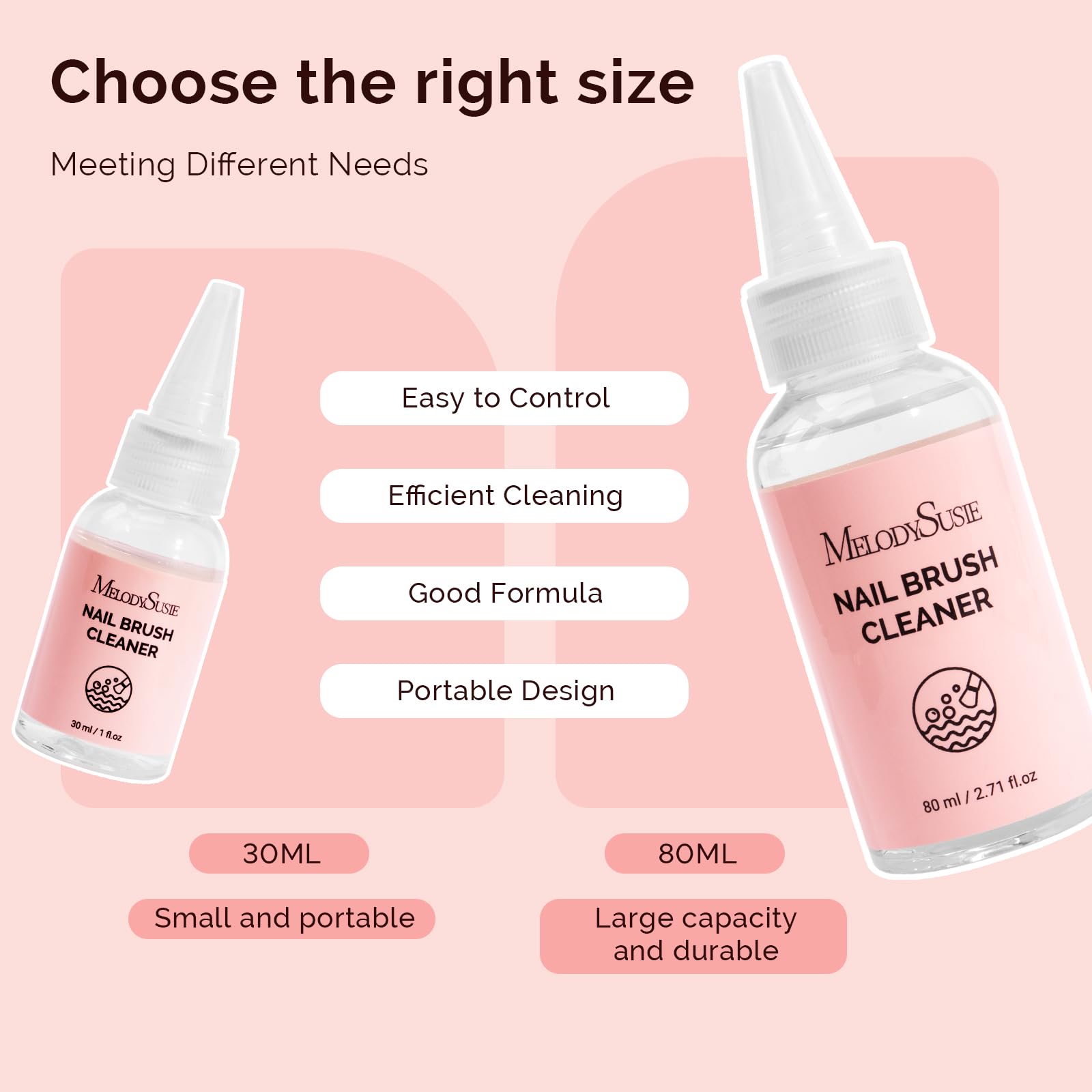 MelodySusie multi-use cleaner supports gel, acrylic, and powder residue in salons