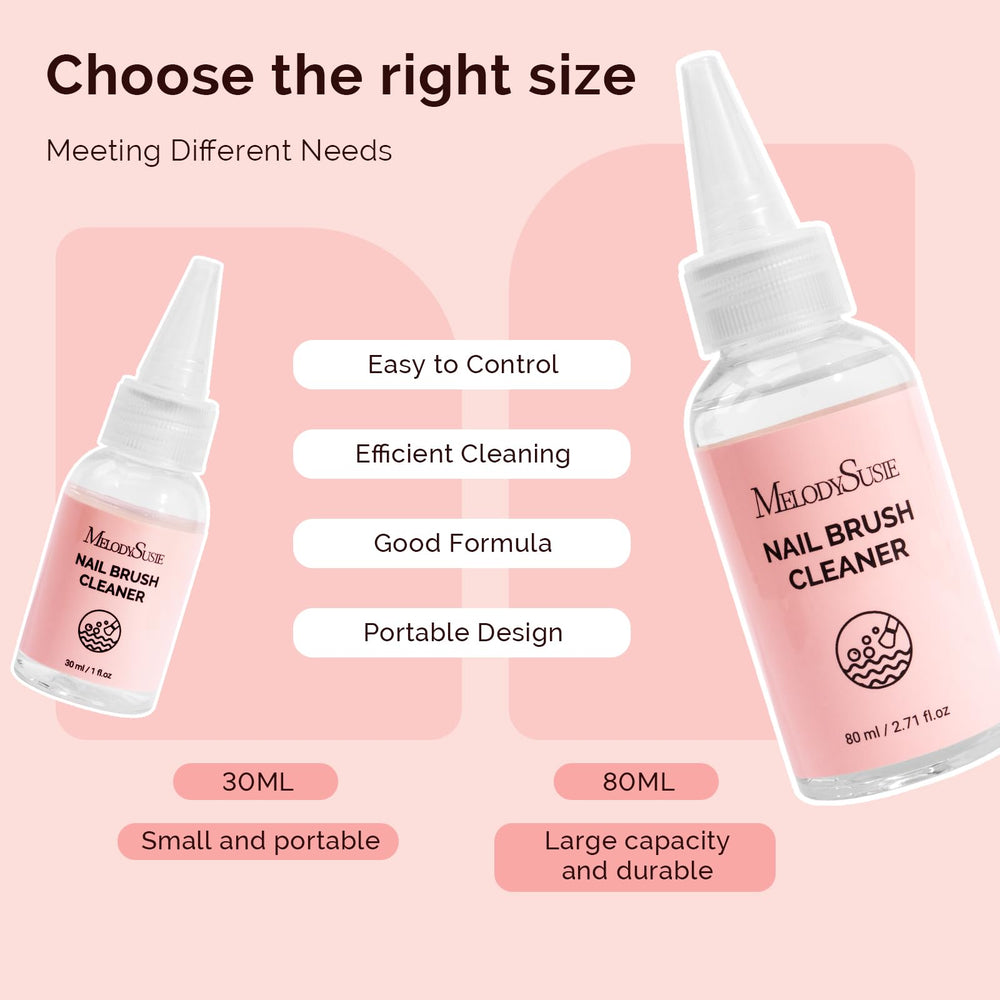 MelodySusie multi-use cleaner supports gel, acrylic, and powder residue in salons
