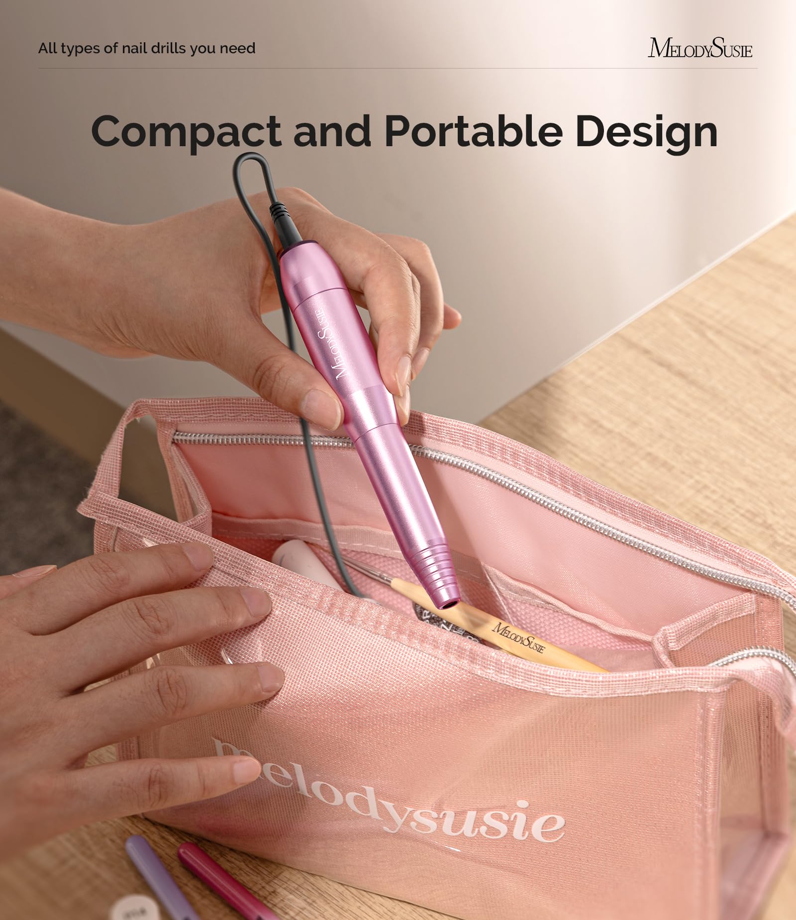 MelodySusie metal drill bits (3/32") for versatile nail work.