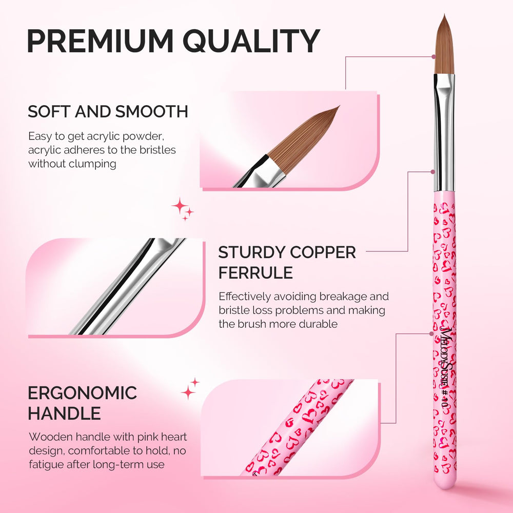 MelodySusie ergonomic nail art brush with anti-slip handle for comfort