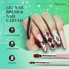 MelodySusie angled brush for clean lines and sharp French tips.