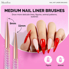 MelodySusie nail art liner brush 11mm for longer lines and refined accents.