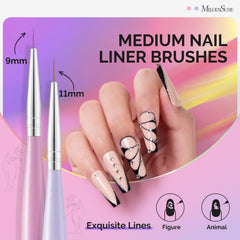 MelodySusie 11mm liner brush perfect for subtle two-tone shading and outlines.