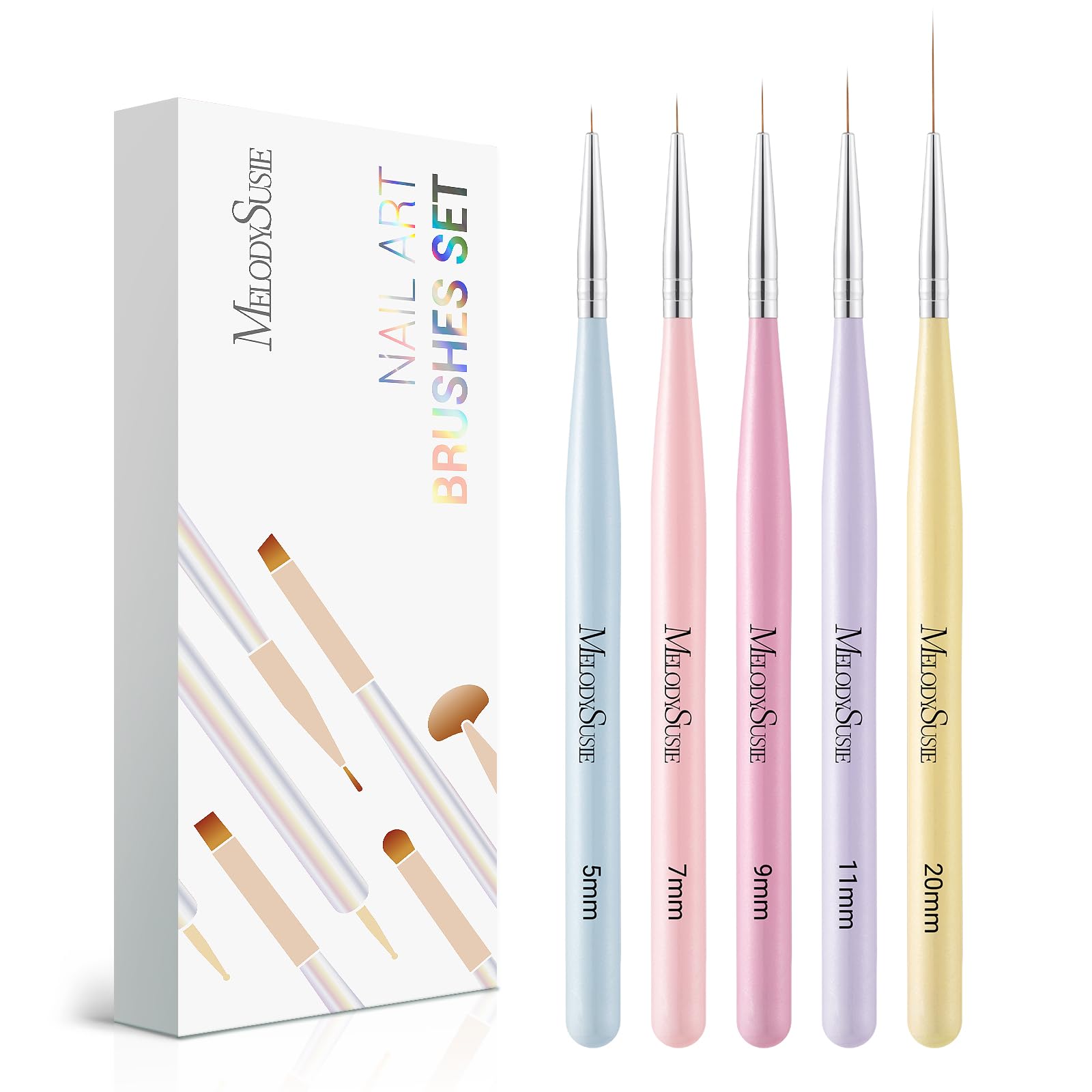 MelodySusie 5mm liner brush for ultra-fine lines and precise detailing.