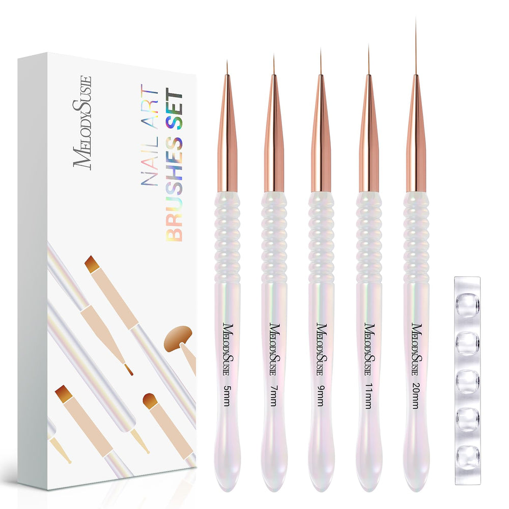 MelodySusie nail art liner brush 5mm for ultra-fine precision on tips.
