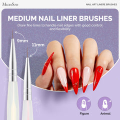 MelodySusie 7mm liner brush enables clean long lines.