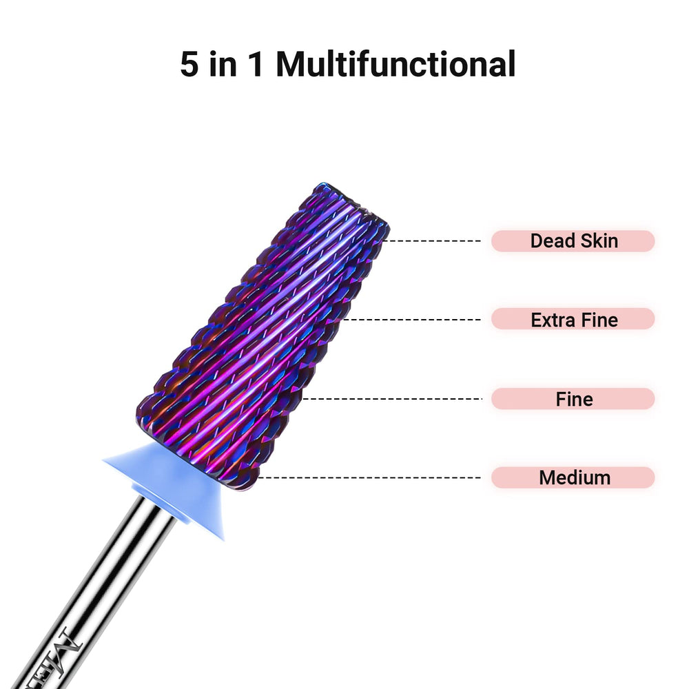 MelodySusie nail bed prep bit in purple for shaping and shortening.