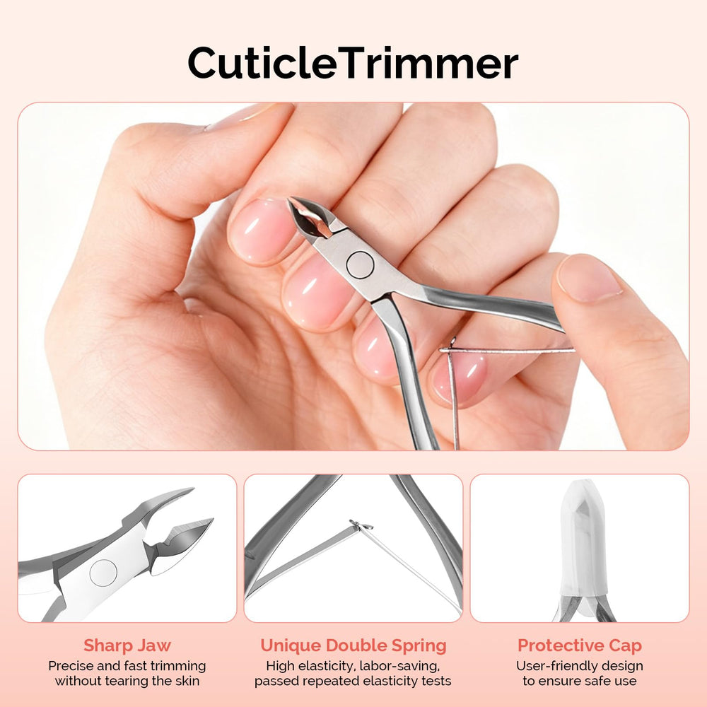 Nail brush for thorough cleaning before polishing.