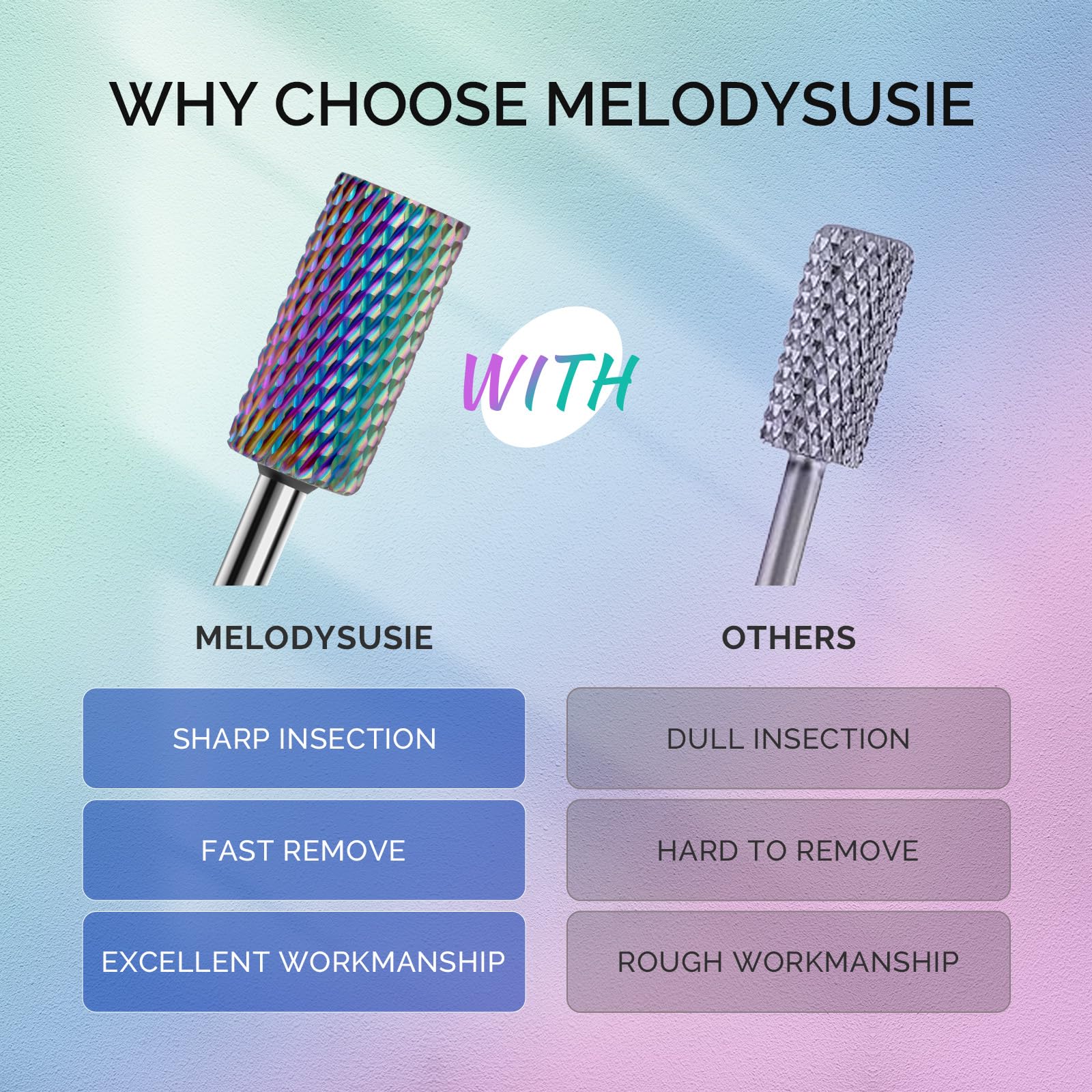 MelodySusie coarse torch cylinder bit for aggressive material removal.