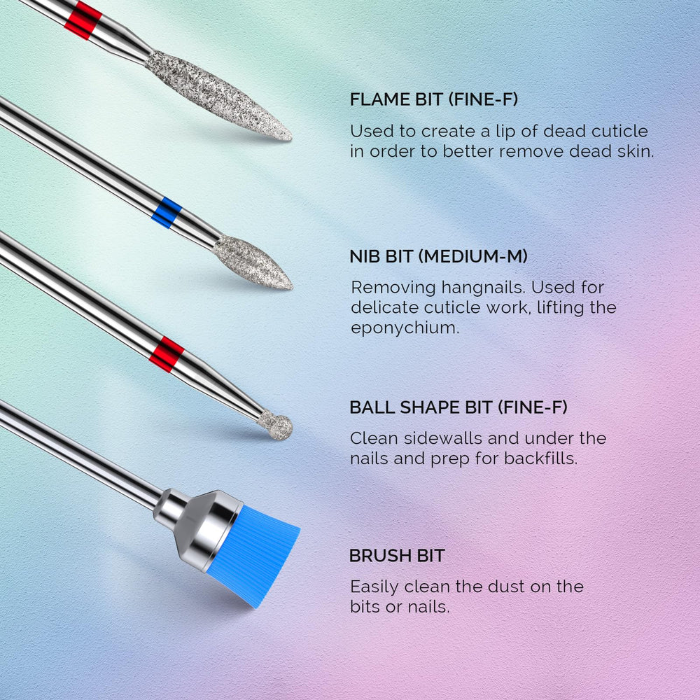 MelodySusie fine ball bit helps refine edges without heat buildup.