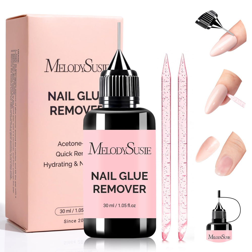 MelodySusie nail glue remover 30ml bottle for on-the-go gentle removal