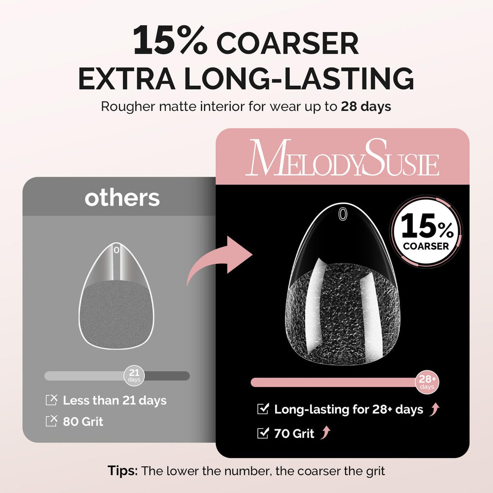 MelodySusie clear acrylic tips maintain crystal clarity during fills