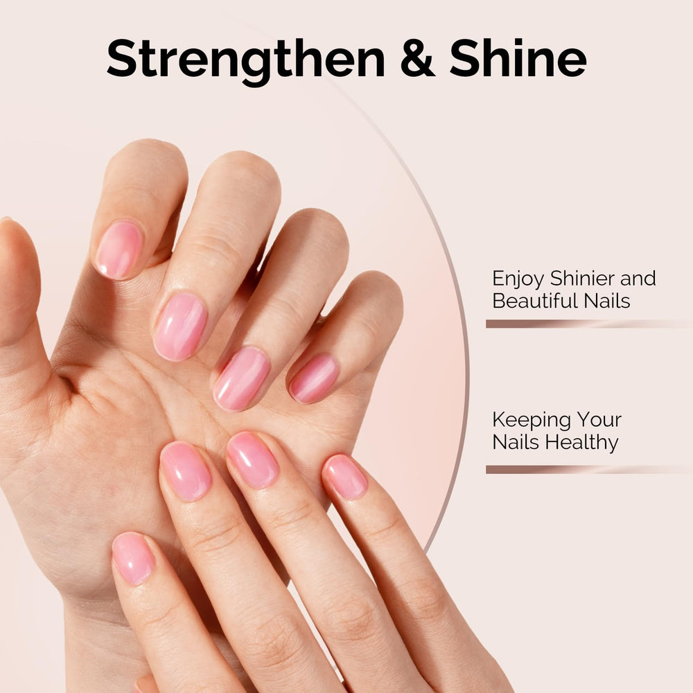 MelodySusie natural nails with gel finish for chic nail art