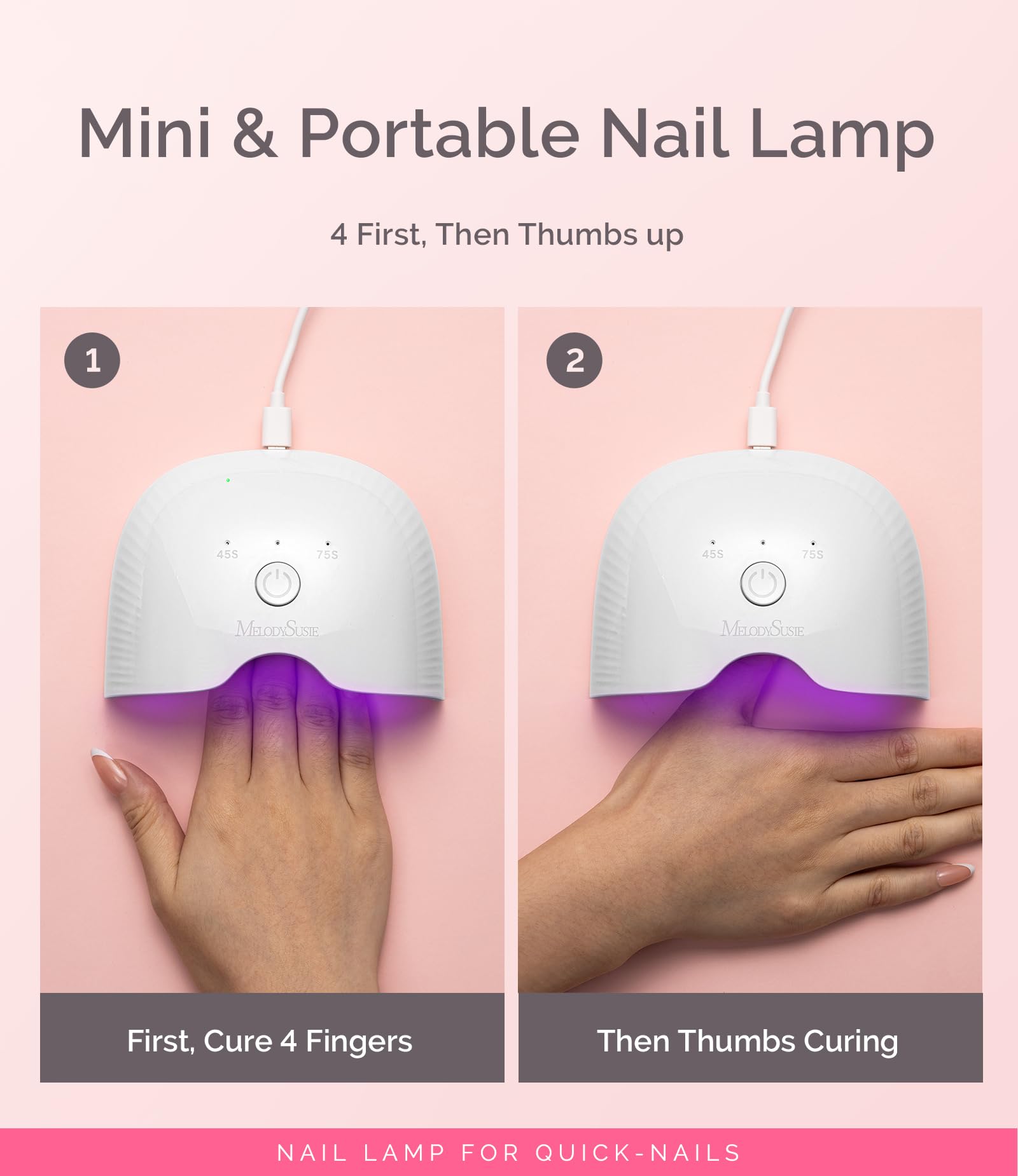 MelodySusie P-Art06F compact design highlights portability for nails.