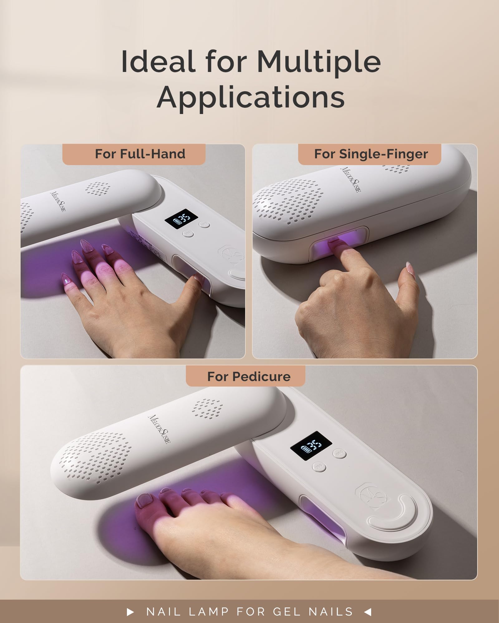 MelodySusie P-Plus20F pink color brightens nail table