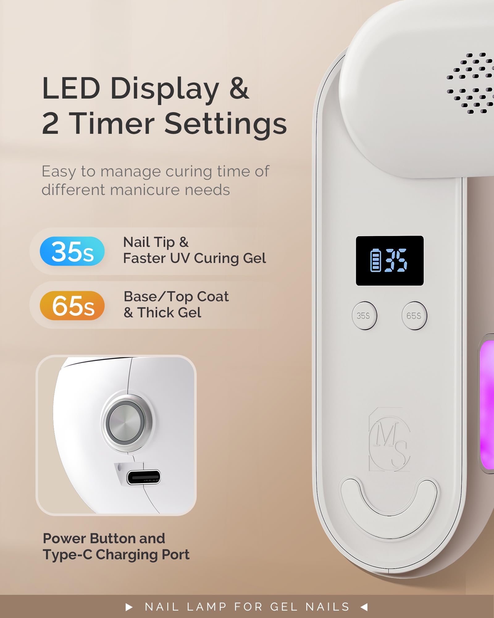 MelodySusie P-Plus20F portable lamp for on the go manicures